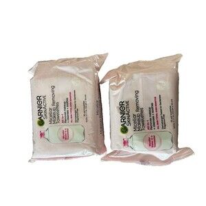 New Garnier SkinActive Micellar Facial Cleanser & Makeup Remover (Wipes 25) 2pck